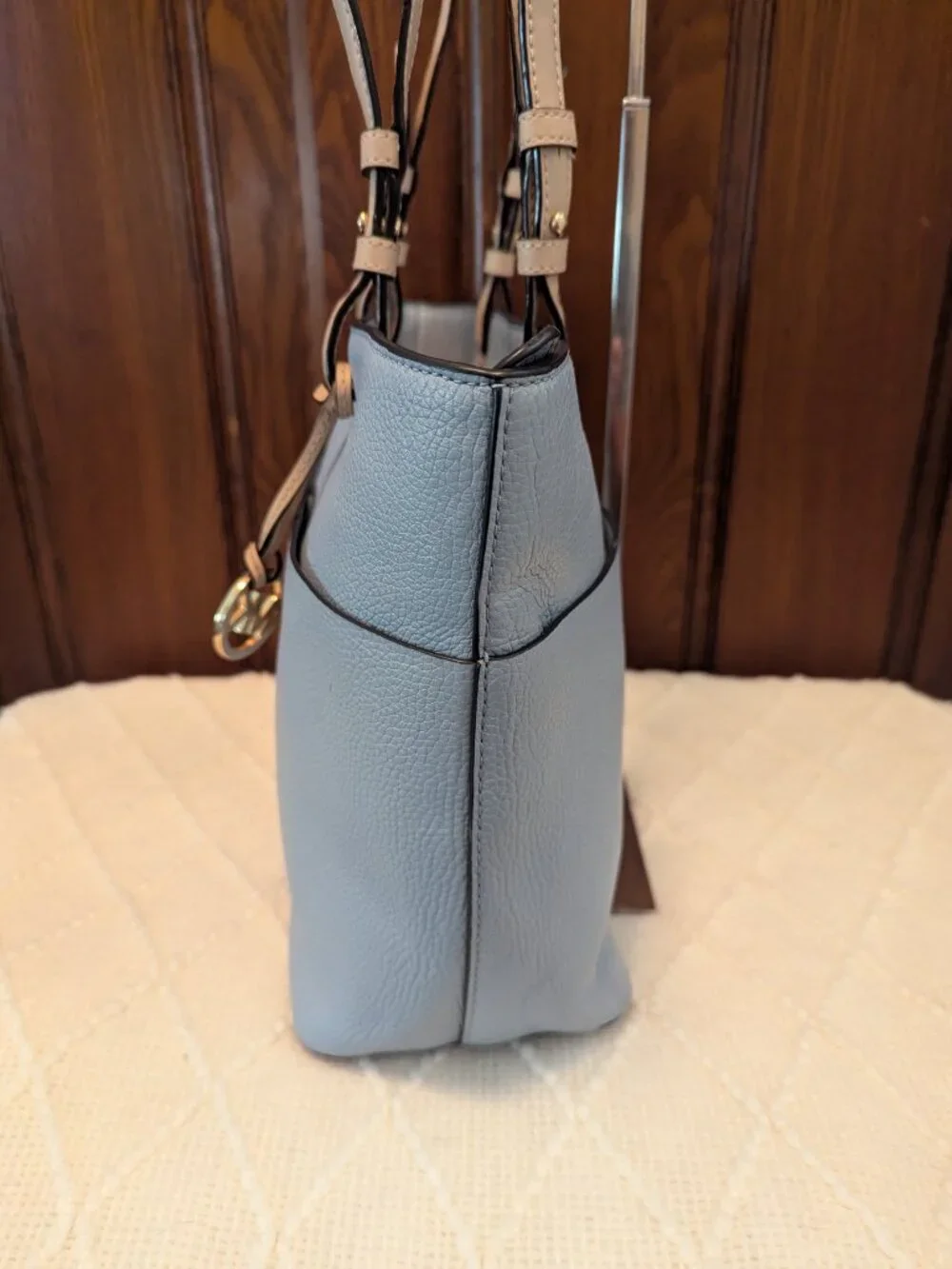 MICHAEL KORS Bedford Pale Blue Pocket Tote